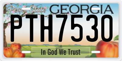 GA license plate PTH7530