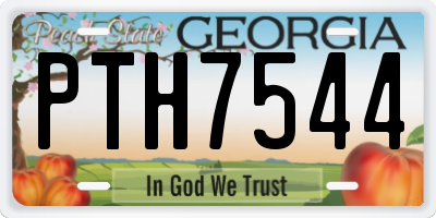 GA license plate PTH7544