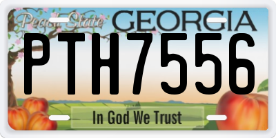 GA license plate PTH7556