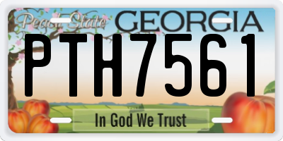 GA license plate PTH7561