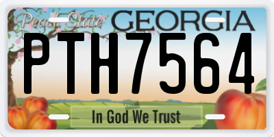GA license plate PTH7564