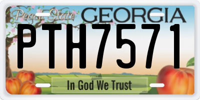 GA license plate PTH7571