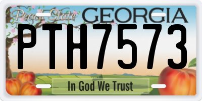 GA license plate PTH7573
