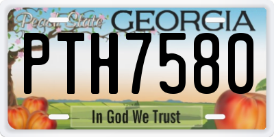 GA license plate PTH7580