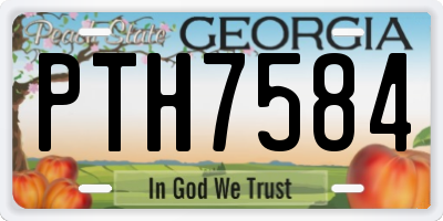 GA license plate PTH7584