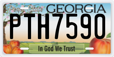 GA license plate PTH7590