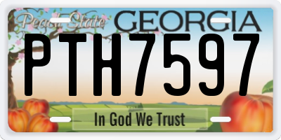GA license plate PTH7597