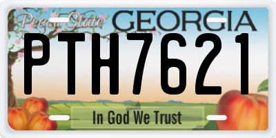 GA license plate PTH7621