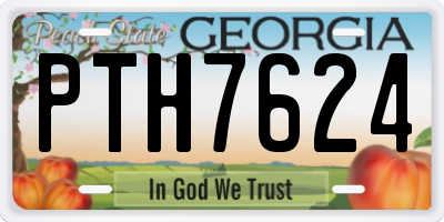 GA license plate PTH7624