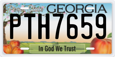 GA license plate PTH7659