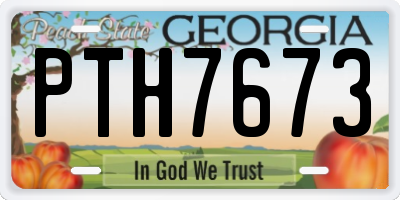 GA license plate PTH7673