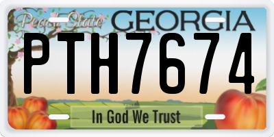 GA license plate PTH7674