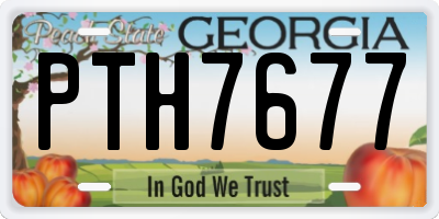 GA license plate PTH7677