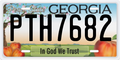 GA license plate PTH7682