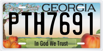 GA license plate PTH7691