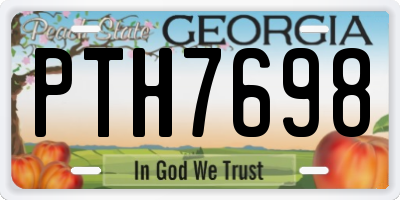GA license plate PTH7698