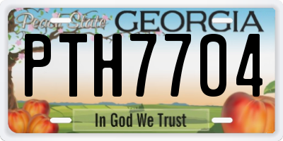 GA license plate PTH7704