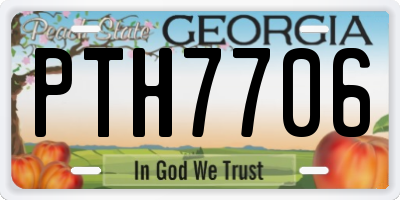 GA license plate PTH7706