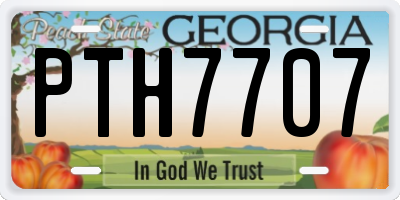 GA license plate PTH7707