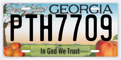 GA license plate PTH7709