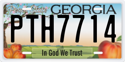 GA license plate PTH7714