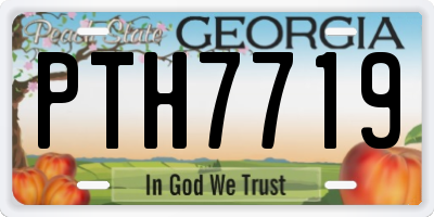 GA license plate PTH7719