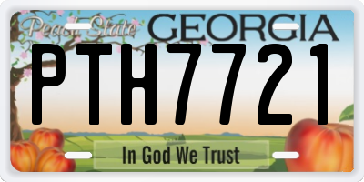 GA license plate PTH7721