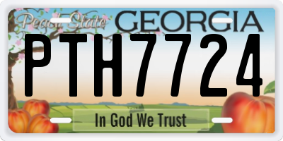 GA license plate PTH7724