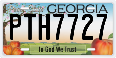 GA license plate PTH7727