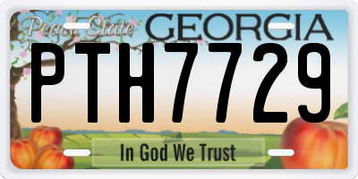 GA license plate PTH7729