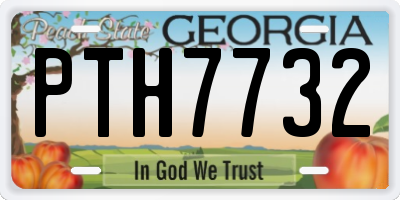 GA license plate PTH7732