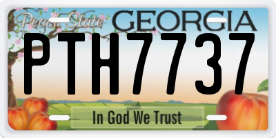 GA license plate PTH7737