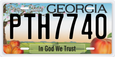 GA license plate PTH7740