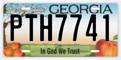 GA license plate PTH7741