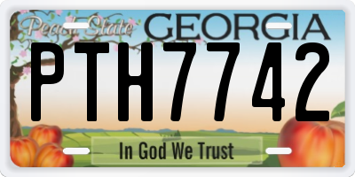 GA license plate PTH7742