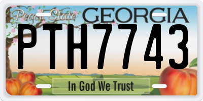 GA license plate PTH7743
