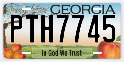 GA license plate PTH7745