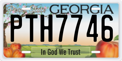 GA license plate PTH7746