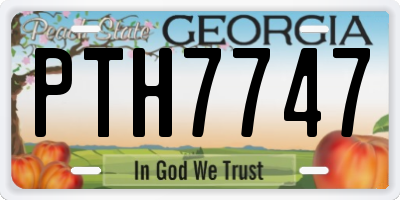 GA license plate PTH7747