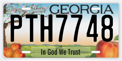GA license plate PTH7748