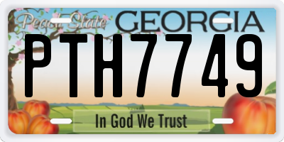GA license plate PTH7749