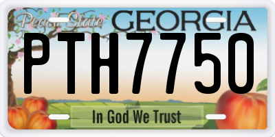 GA license plate PTH7750
