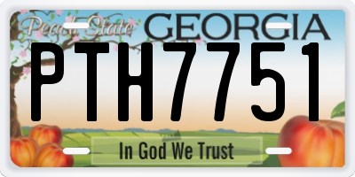GA license plate PTH7751