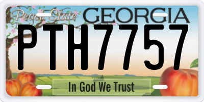 GA license plate PTH7757