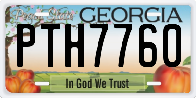GA license plate PTH7760