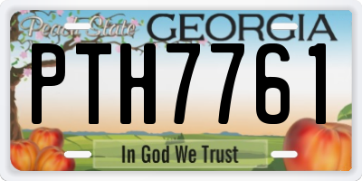 GA license plate PTH7761