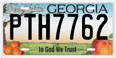 GA license plate PTH7762