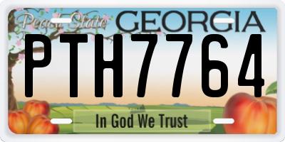 GA license plate PTH7764