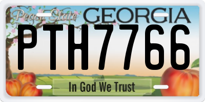 GA license plate PTH7766