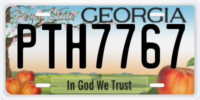 GA license plate PTH7767